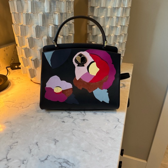 kate spade Handbags - kate spade Romy Black Floral Appliqué Satchel